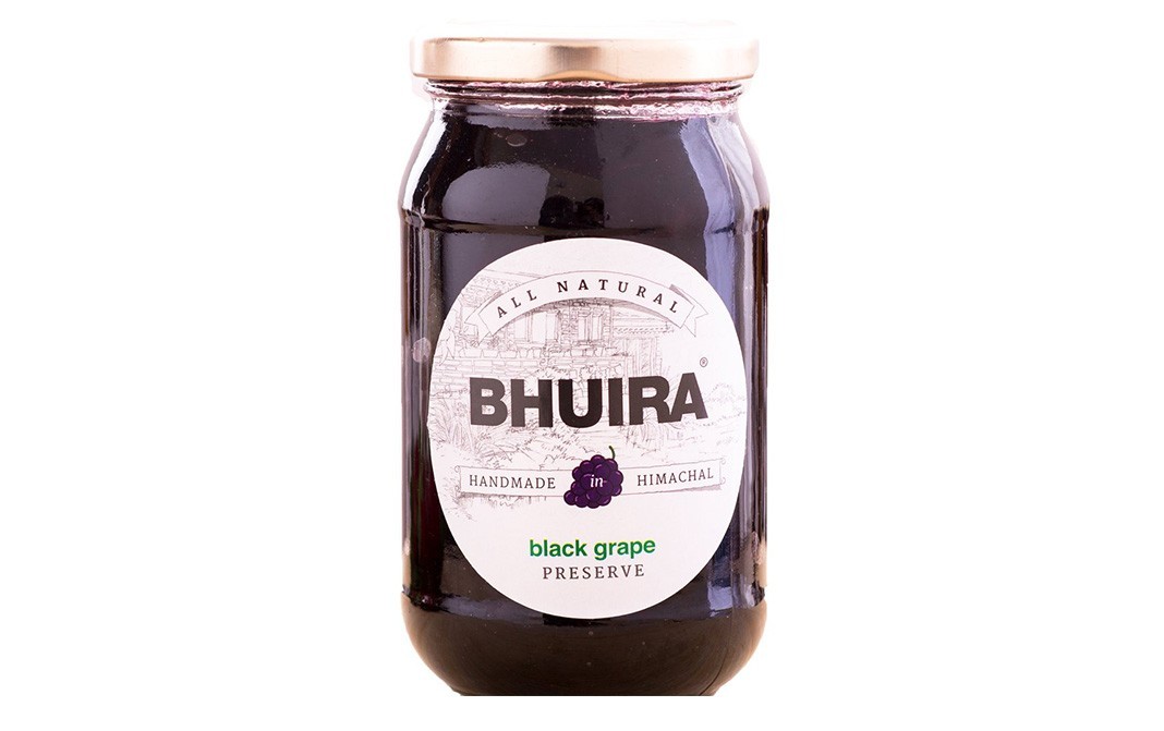Bhuira Black Grape Preserve    Glass Jar  470 grams